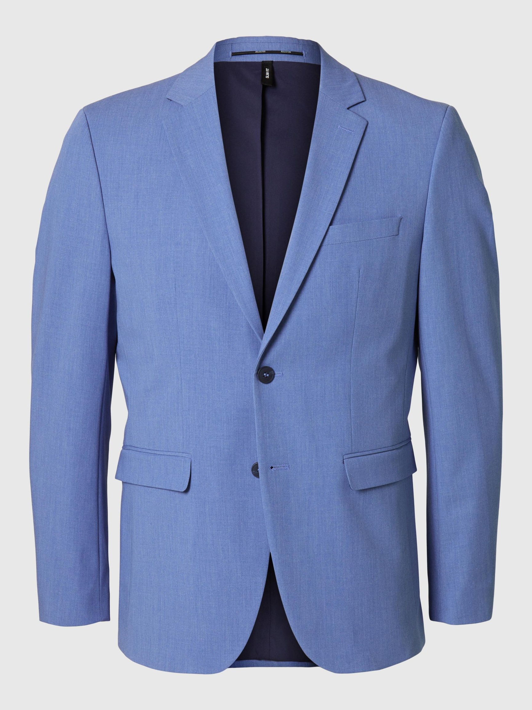 VISCOSE BLEND SLIM FIT BLAZER, Light Blue, highres