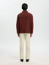 100% SUEDE OVERSHIRT, Cherry Mahogany, highres