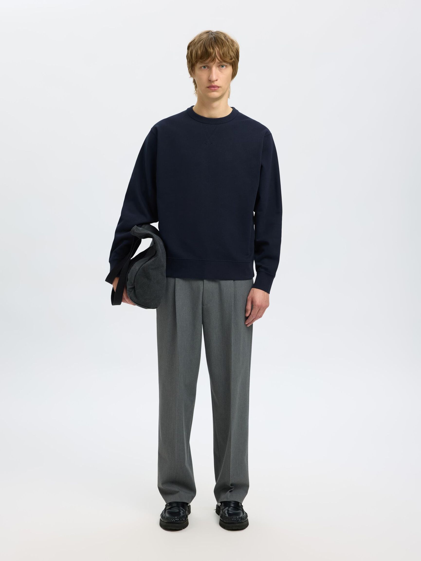 100% BAUMWOLL SWEATSHIRT, Dark Sapphire, highres