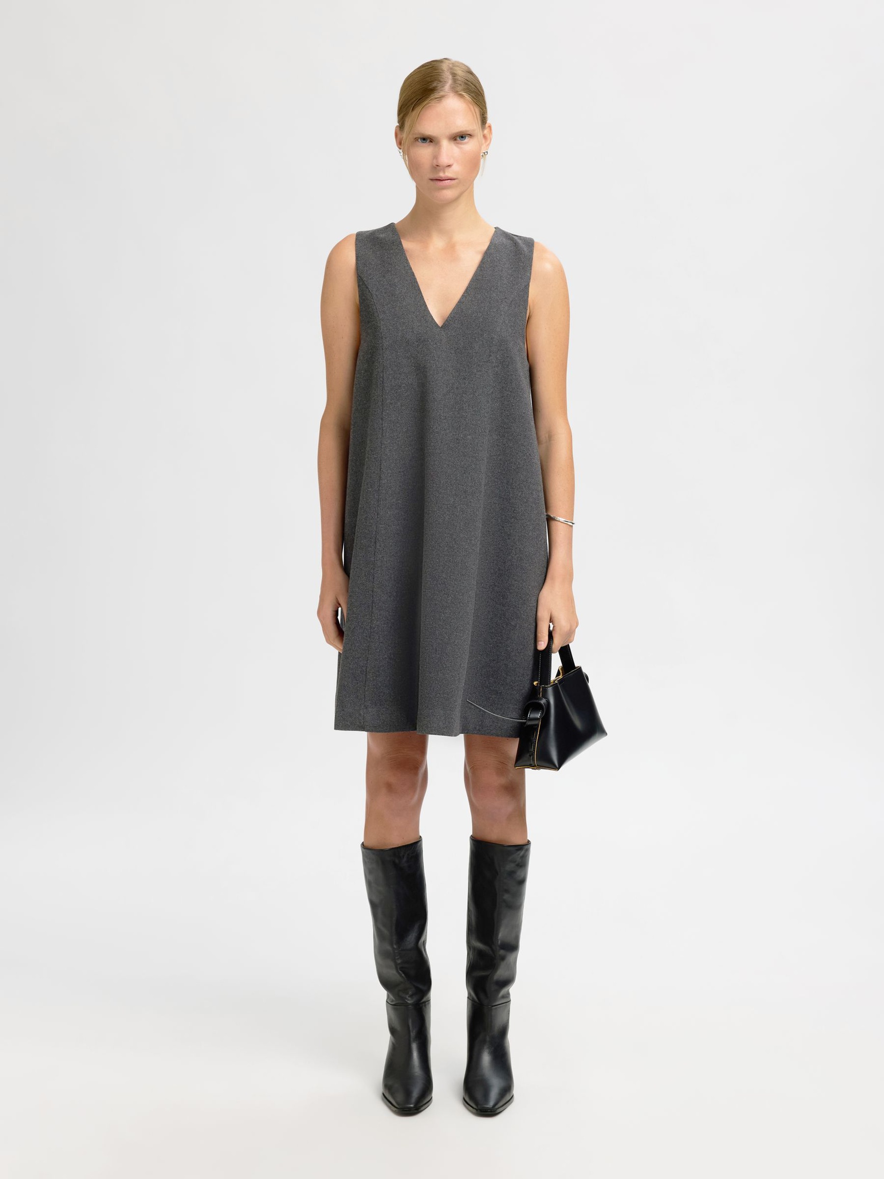 SUKIENKA MINI, Dark Grey Melange, highres