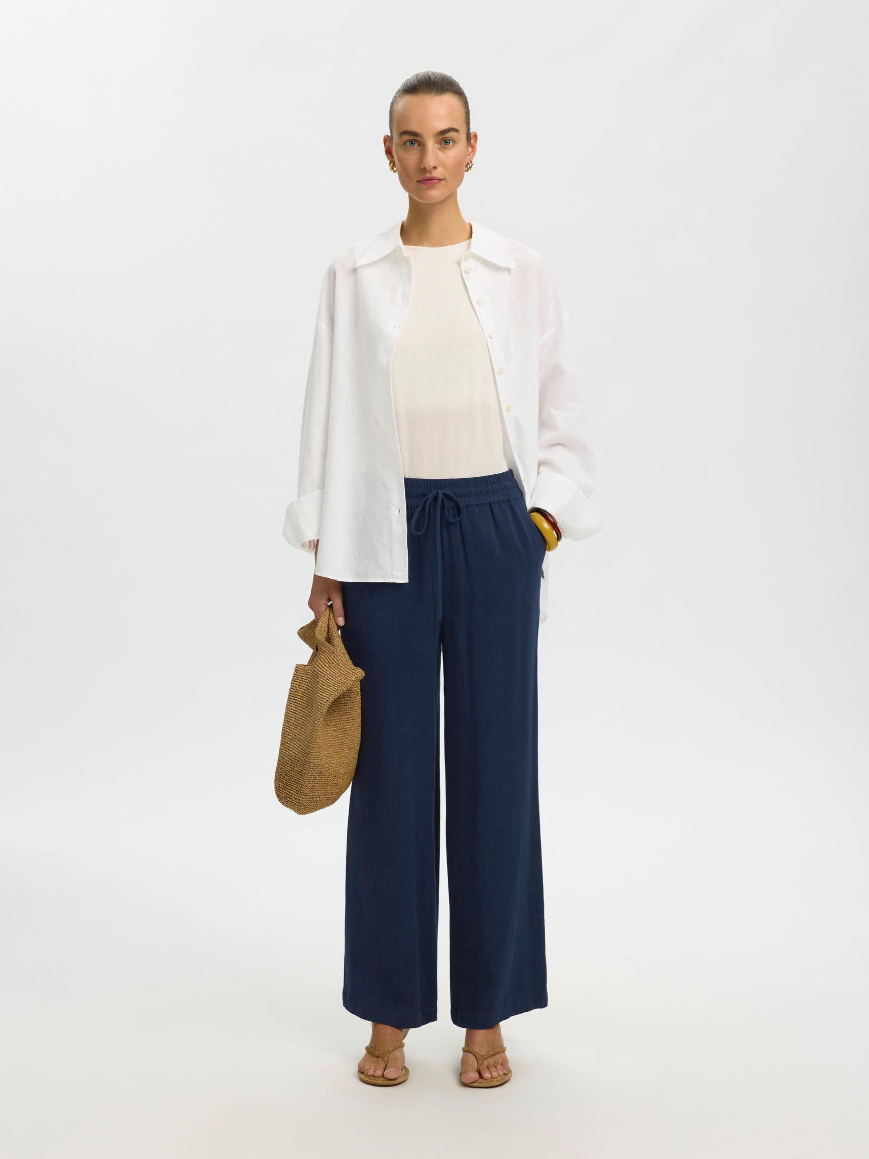 VISCOSEMIX BROEK, Dark Sapphire, highres