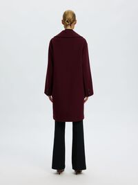 WOOL BLEND LONG COAT, Tawny Port, highres