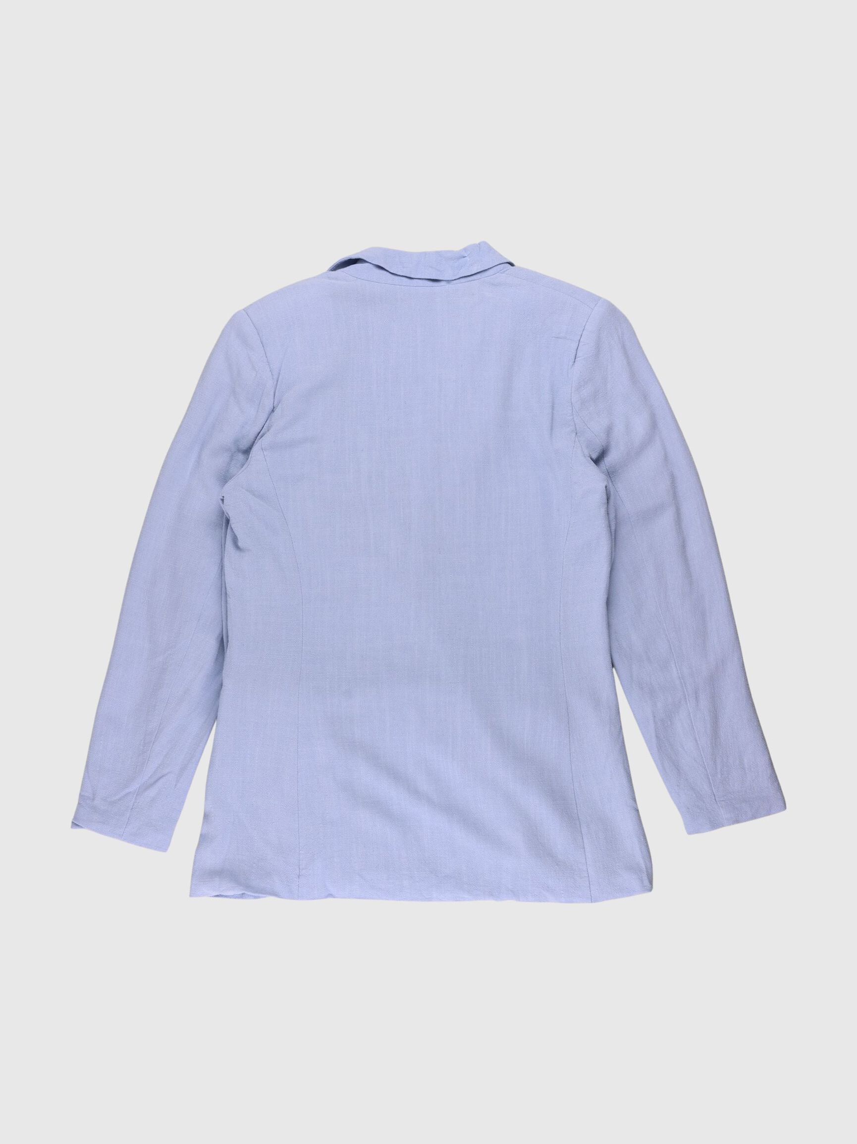 VISCOSE BLEND RELAXED BLAZER, Cashmere Blue, highres