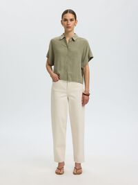 CROPPED SHORT SLEEVED SHIRT, Vetiver, highres