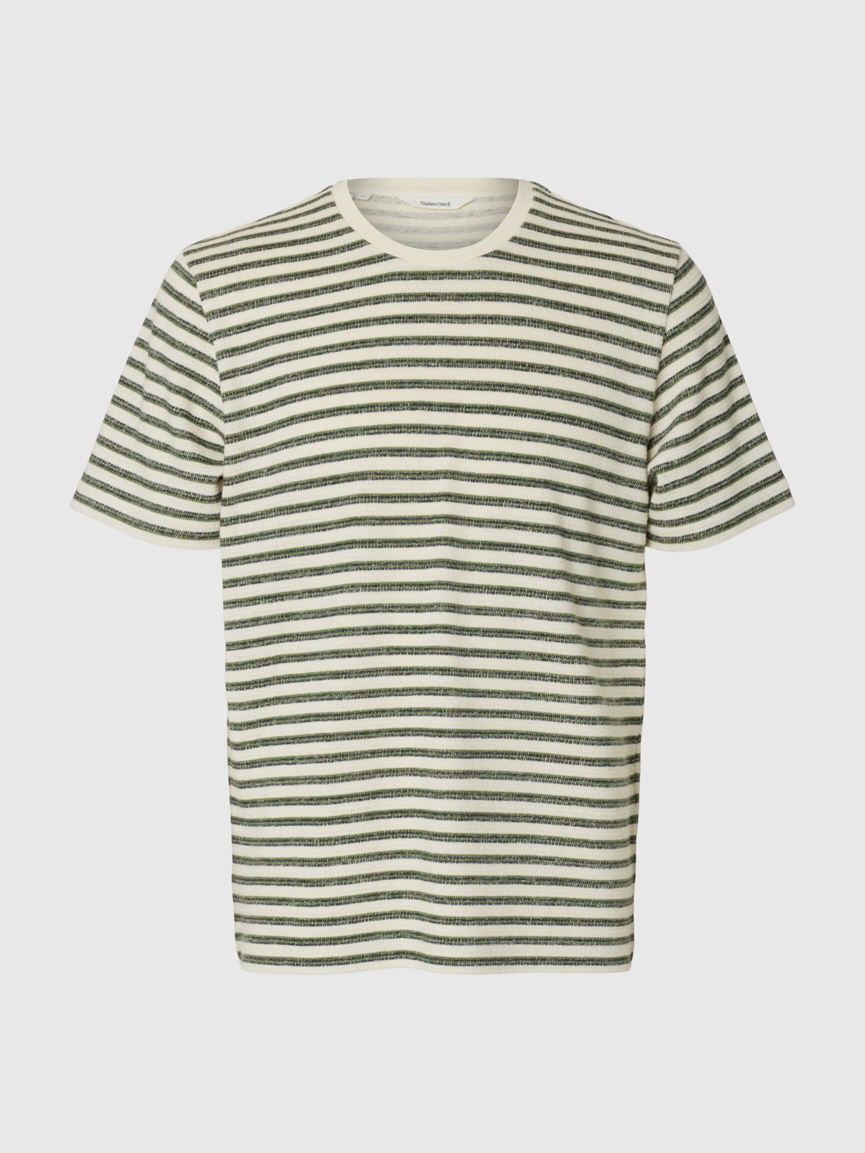 STRIPED T-SHIRT, Egret, highres