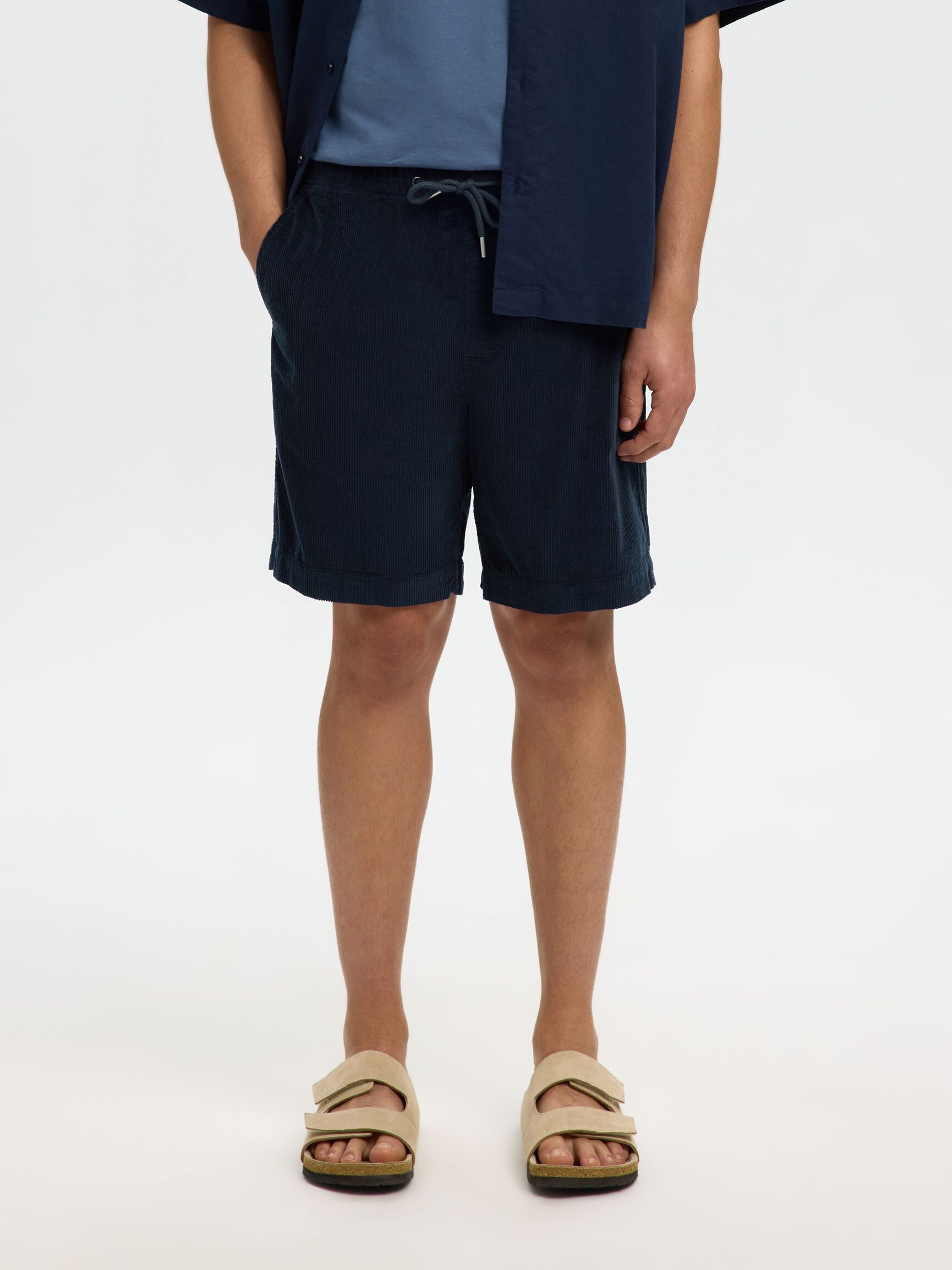 DE CORDUROY, CORTE REGULAR SHORTS, Sky Captain, highres
