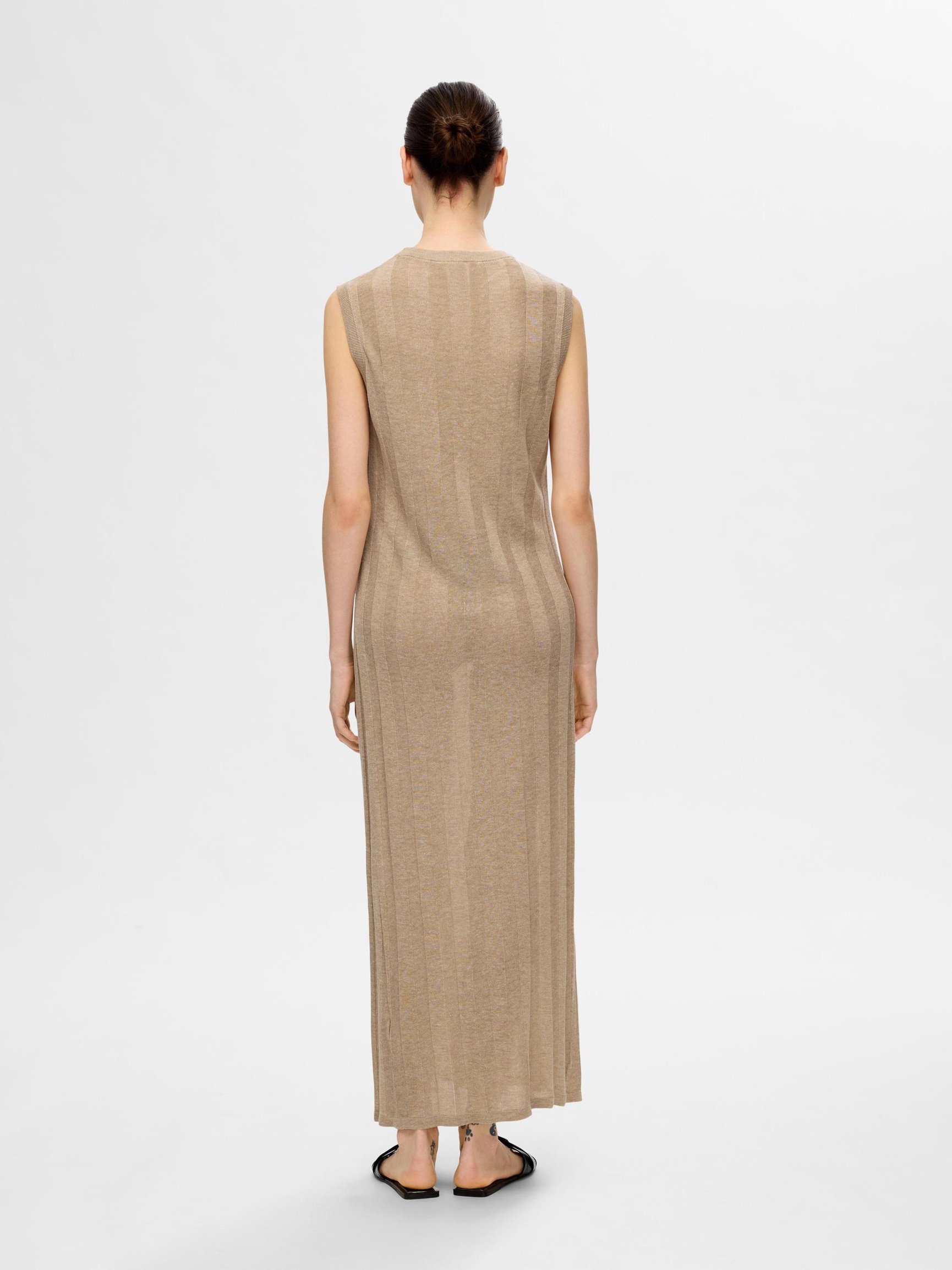 KNITTED MAXI DRESS, Humus, highres