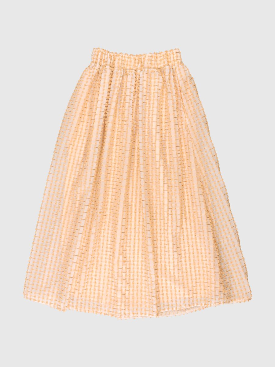 Selected TAILLE ÉLASTIQUE TEXTURÉE EN FORME DE A JUPE, White, highres - 80000264_White_001.jpg
