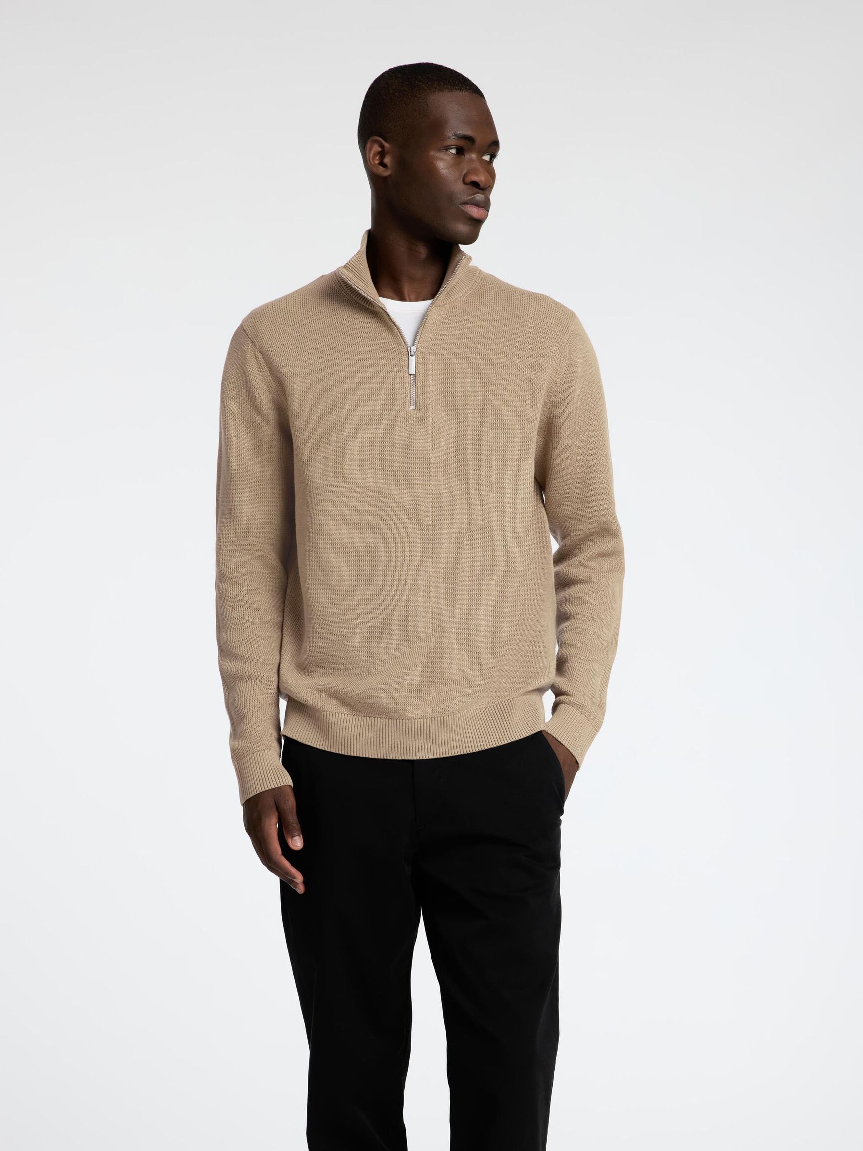 HALF-ZIP JUMPER, Kelp, highres