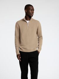 HALF-ZIP JUMPER, Kelp, highres