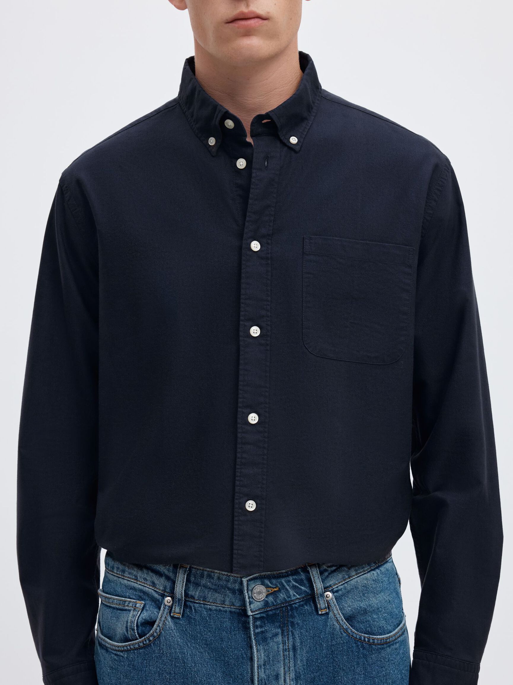 OXFORD LONG SLEEVED SHIRT, Sky Captain, highres