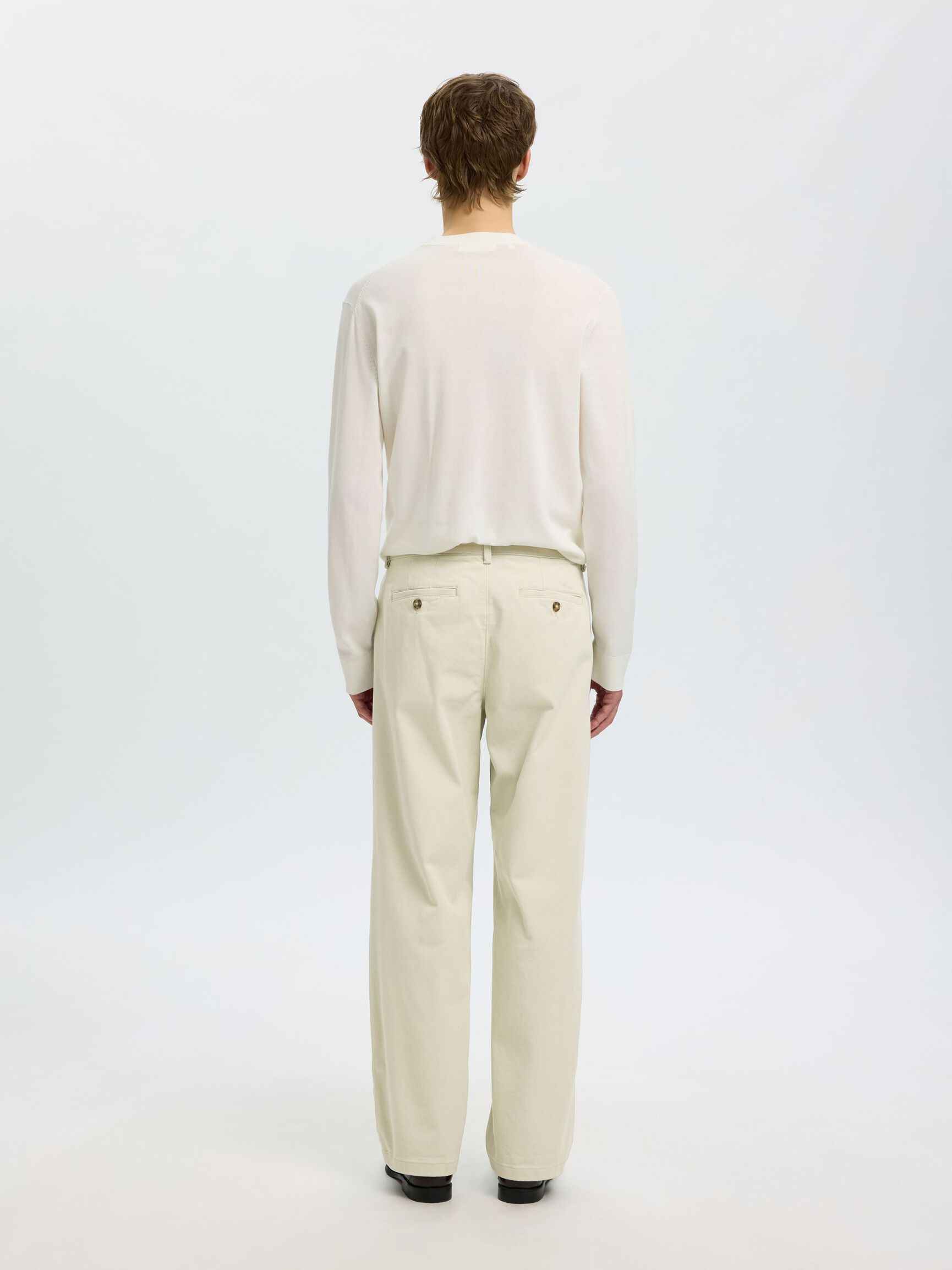220 LOOSE FIT BROEK, Silver Birch, highres