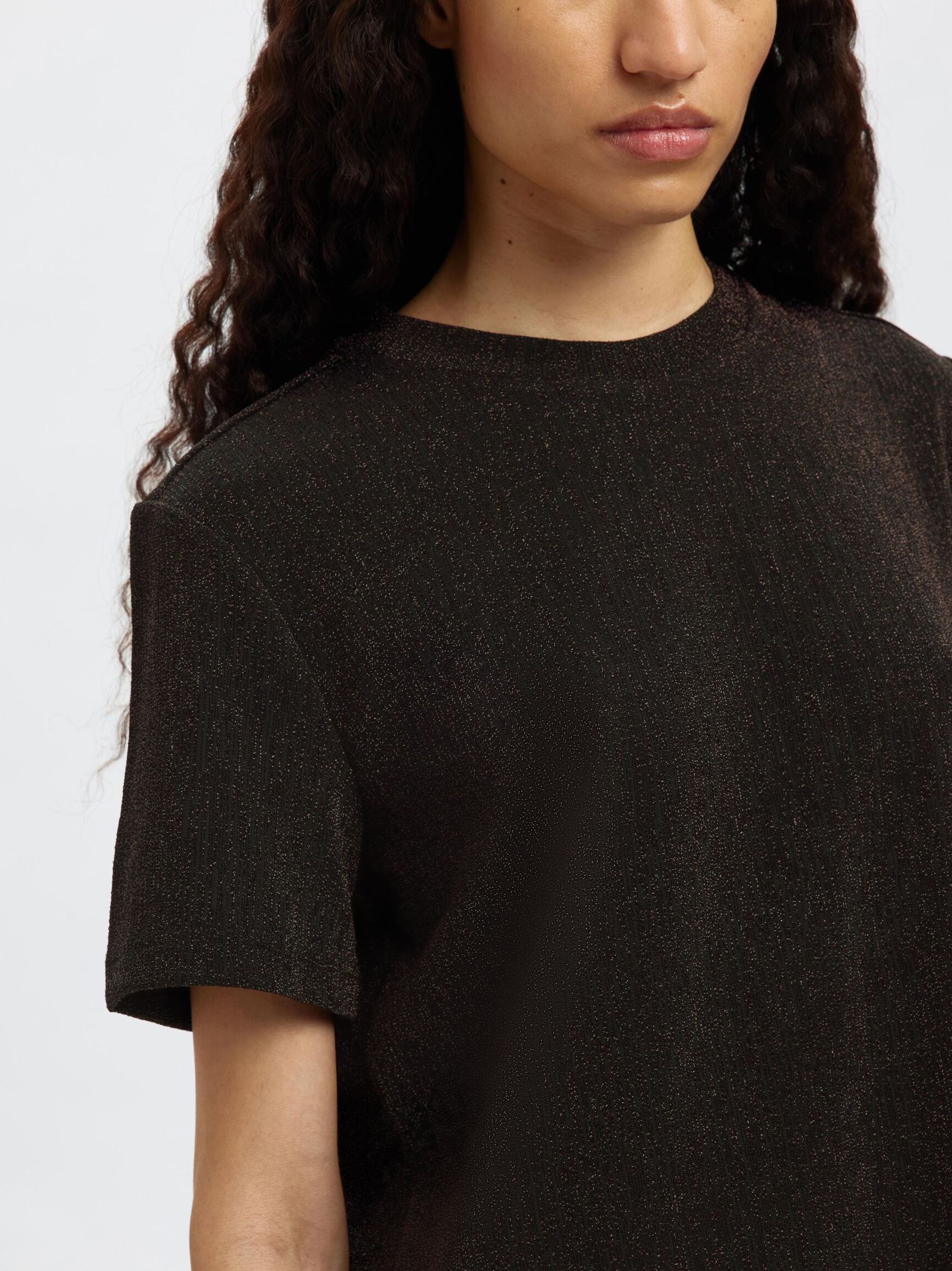 GLITTER SHORT SLEEVED TOP, Delicioso, highres