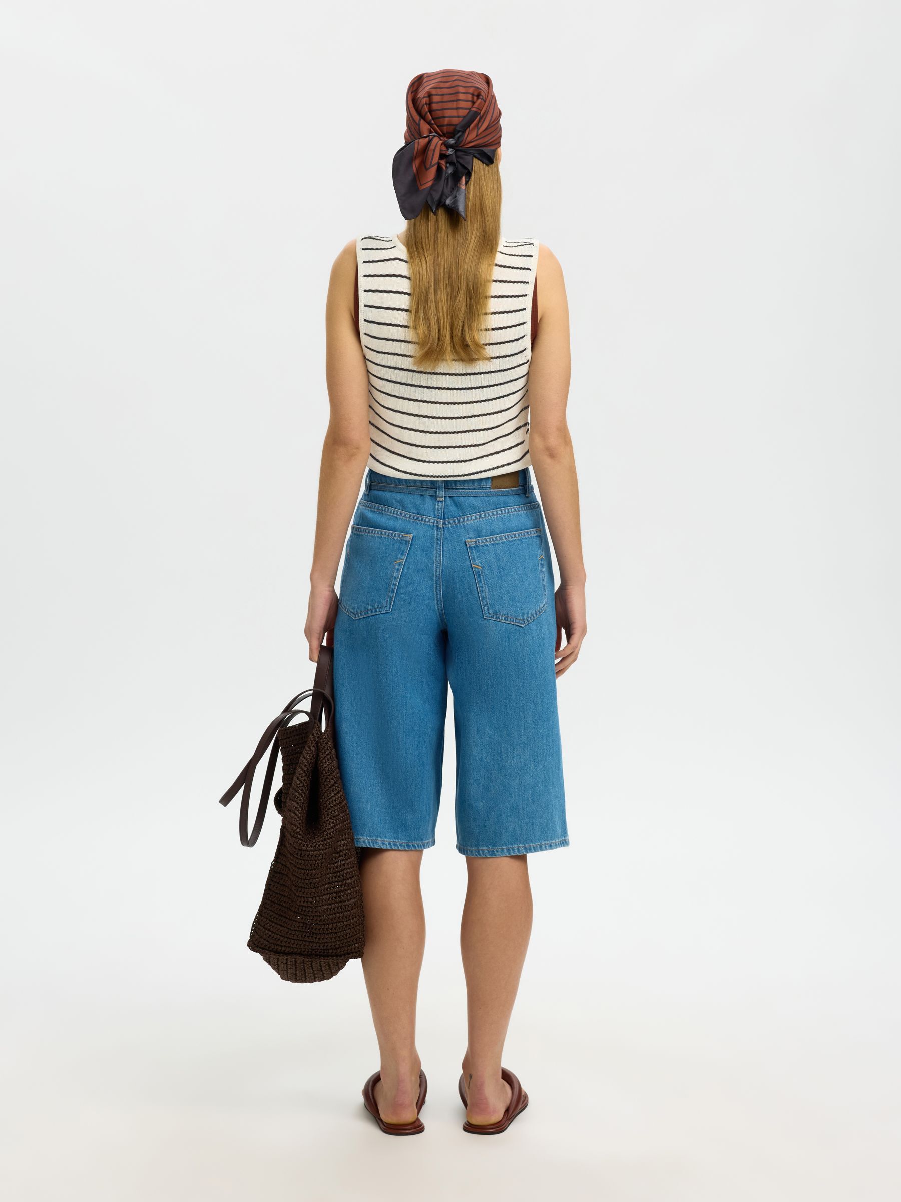 KNITTED TANK TOP, Birch, highres