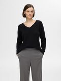 Selected WOLLGEMISCH V-AUSSCHNITT PULLOVER, Black, highres - 16094268_Black_003.jpg