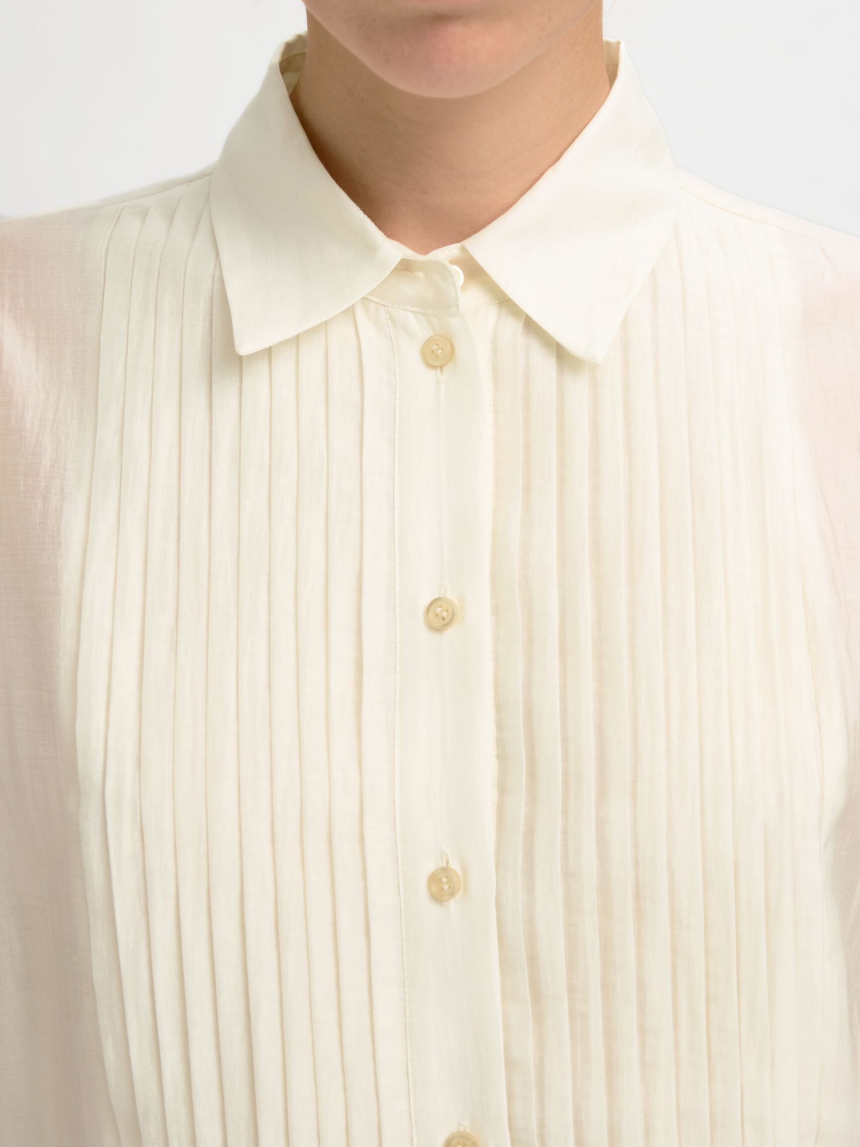 RELAXED FIT TUXEDO SHIRT, Angora, highres