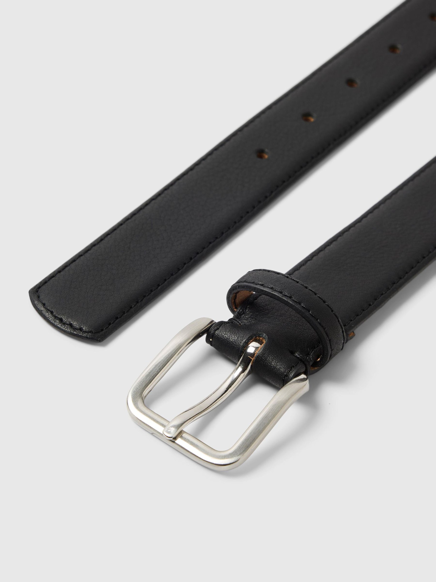 CLASSIQUE CEINTURE EN CUIR, Black, highres