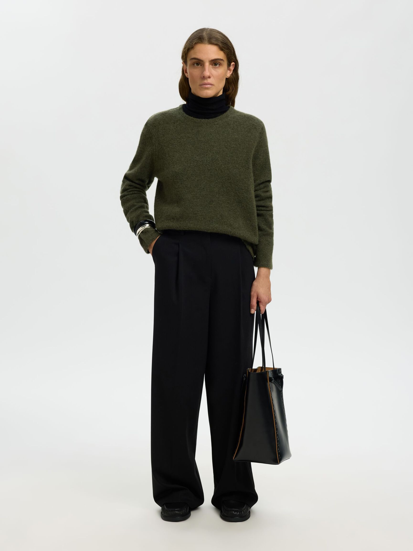 WOOL BLEND KNITTED PULLOVER, Kalamata, highres