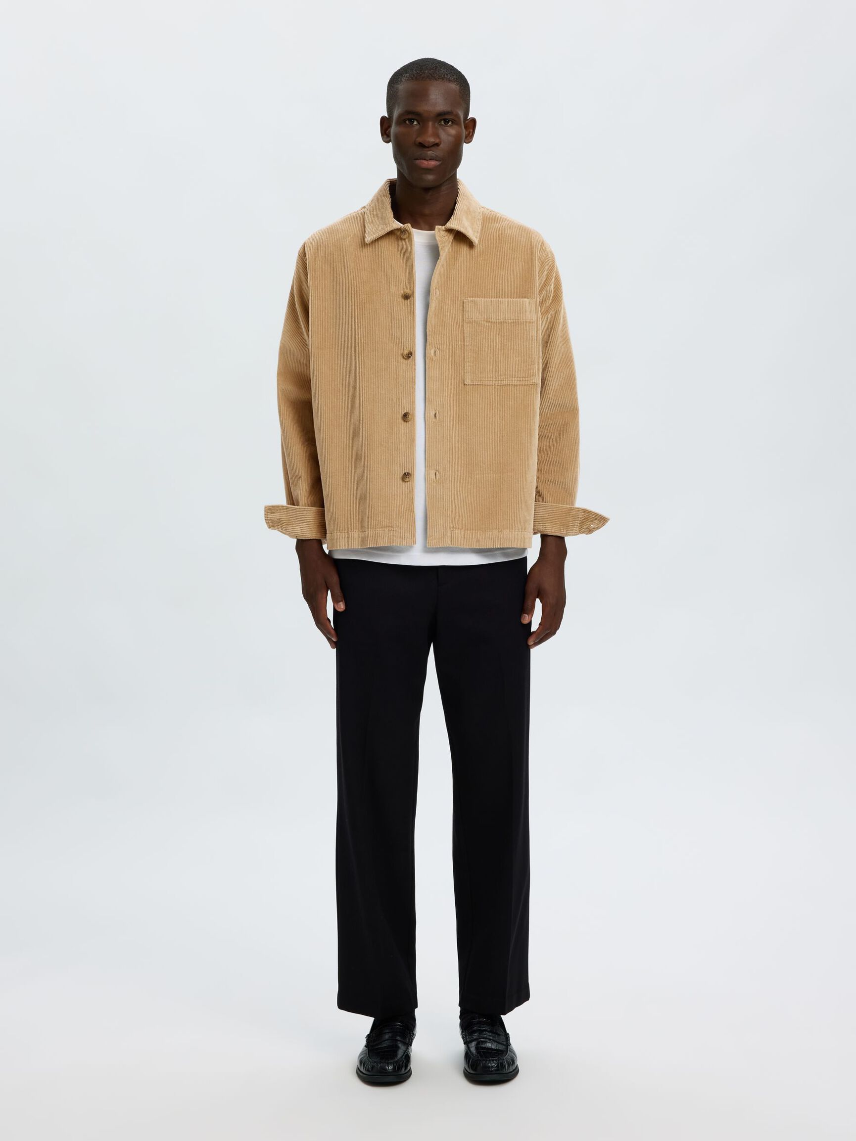 CORDUROY OVERSHIRT, Cornstalk, highres
