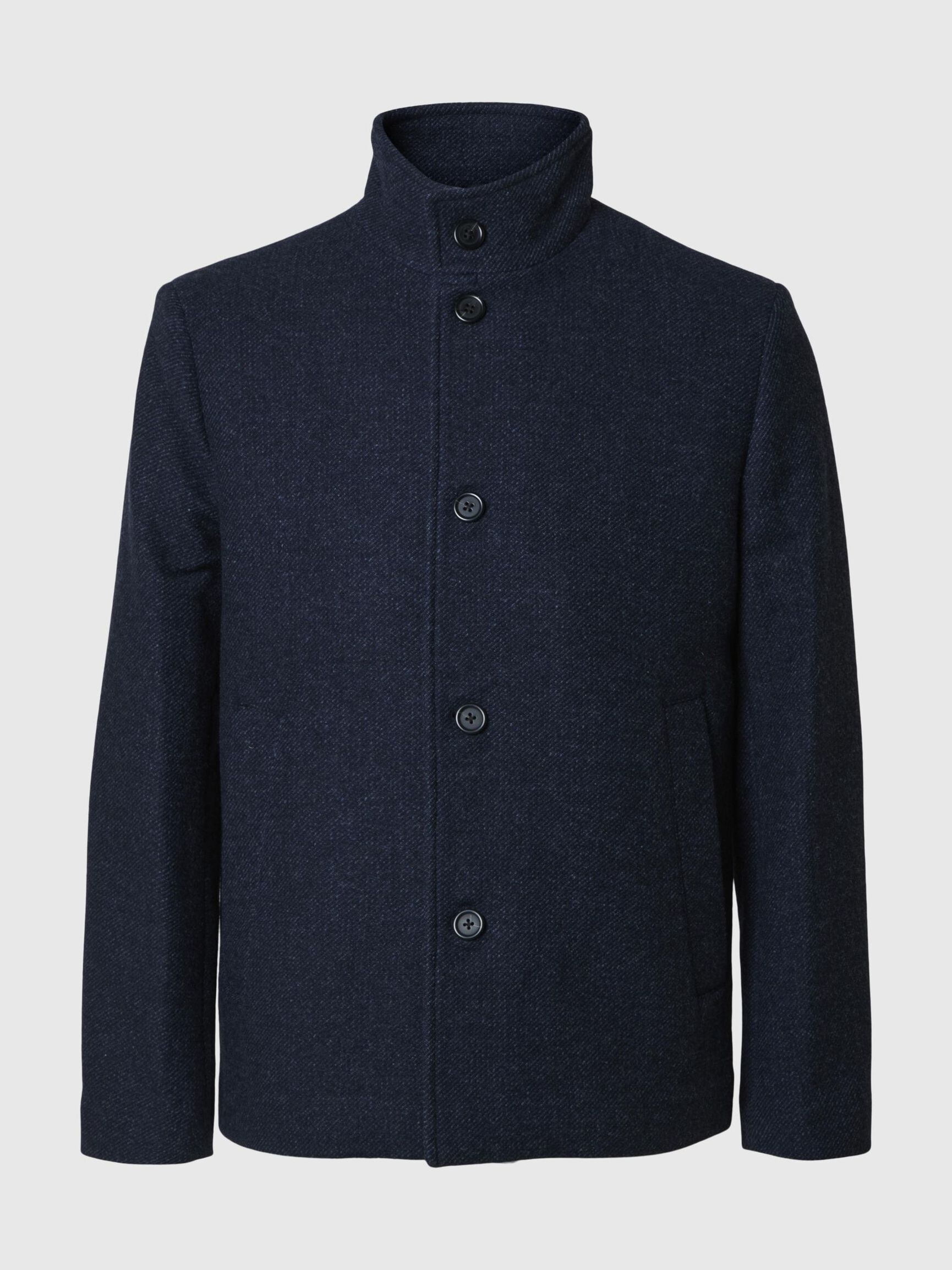 WOOL BLEND JACKET, Sky Captain, highres