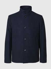 WOOL BLEND JACKET, Sky Captain, highres