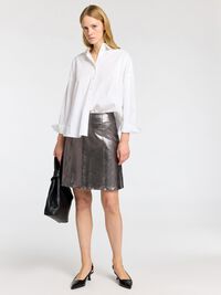 METALLIC LEDERMINIROCK, Silver, highres