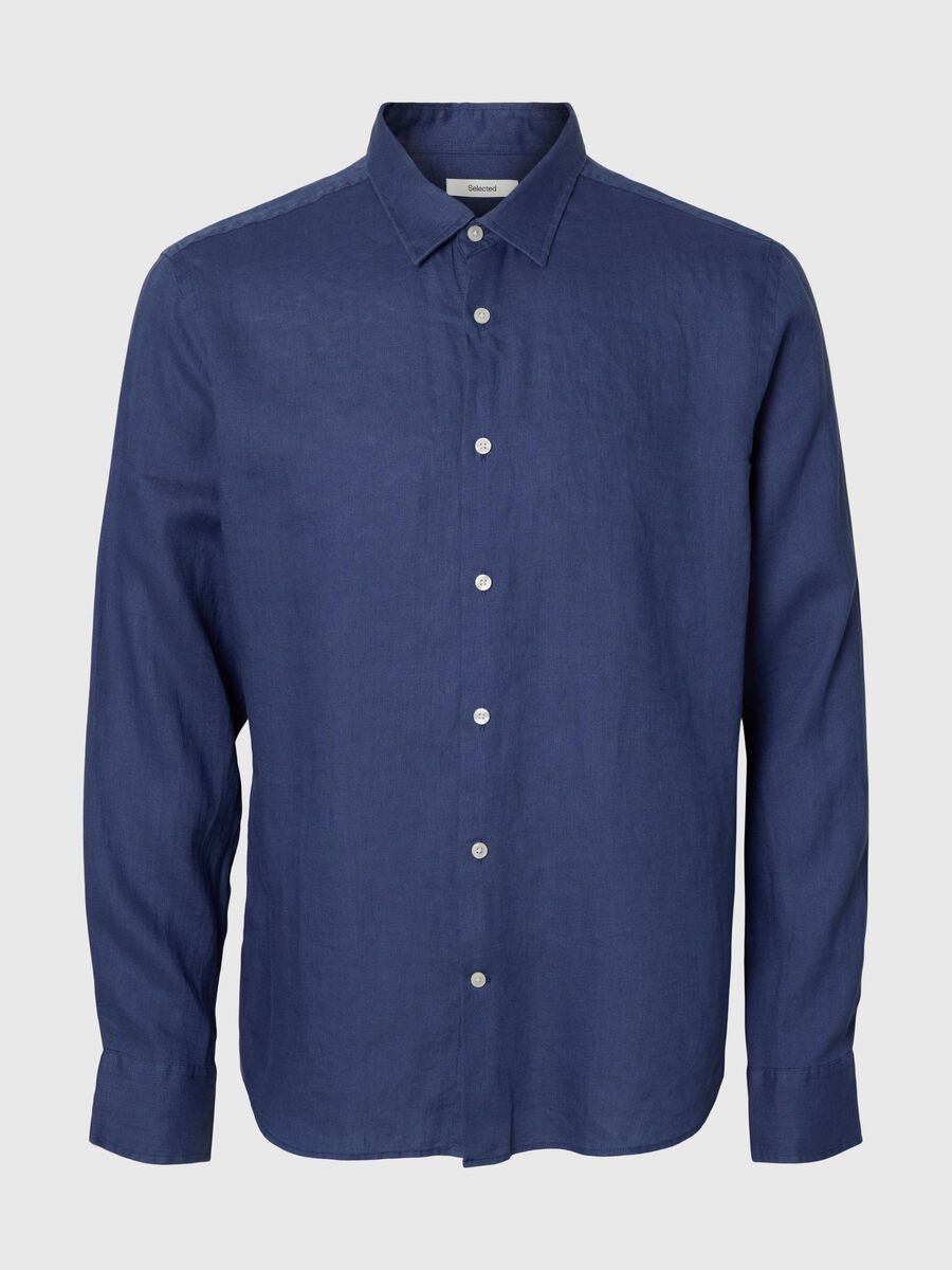 Selected 100% LINEN SHIRT, Oceana, highres - 16092471_Oceana_001.jpg