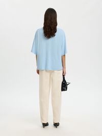 BASIC T-SHIRT IN OVERSIZE, Cashmere Blue, highres