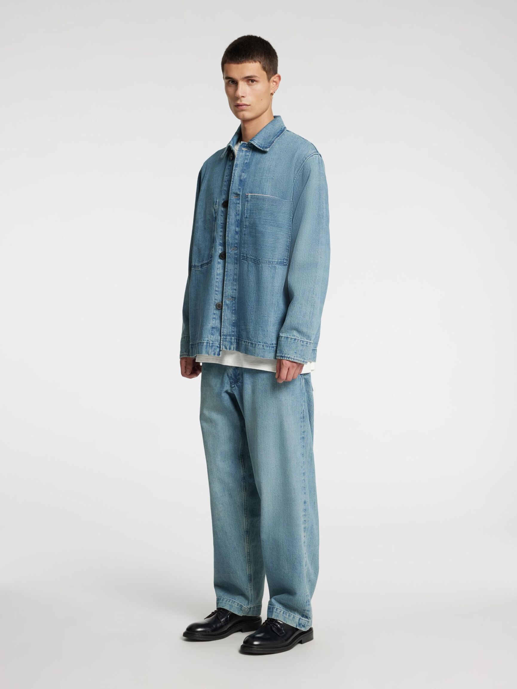 LIGHT WASH LOOSE-FIT JEANS, Light Blue, highres