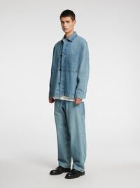 LIGHT WASH LOOSE-FIT JEANS, Light Blue, highres