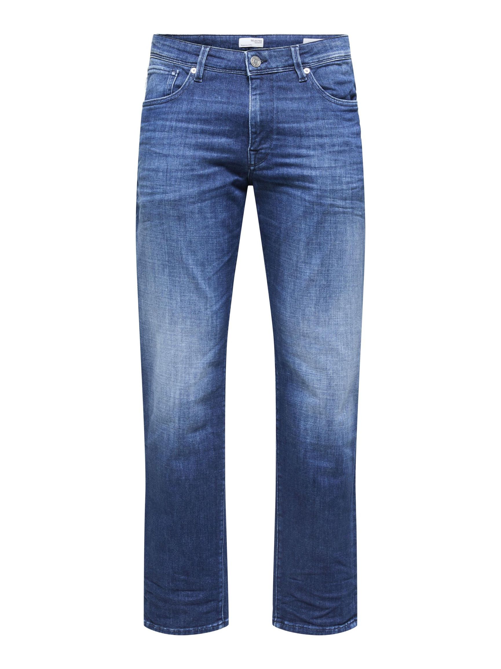196 STRAIGHT FIT JEANS, Medium Blue Denim, highres