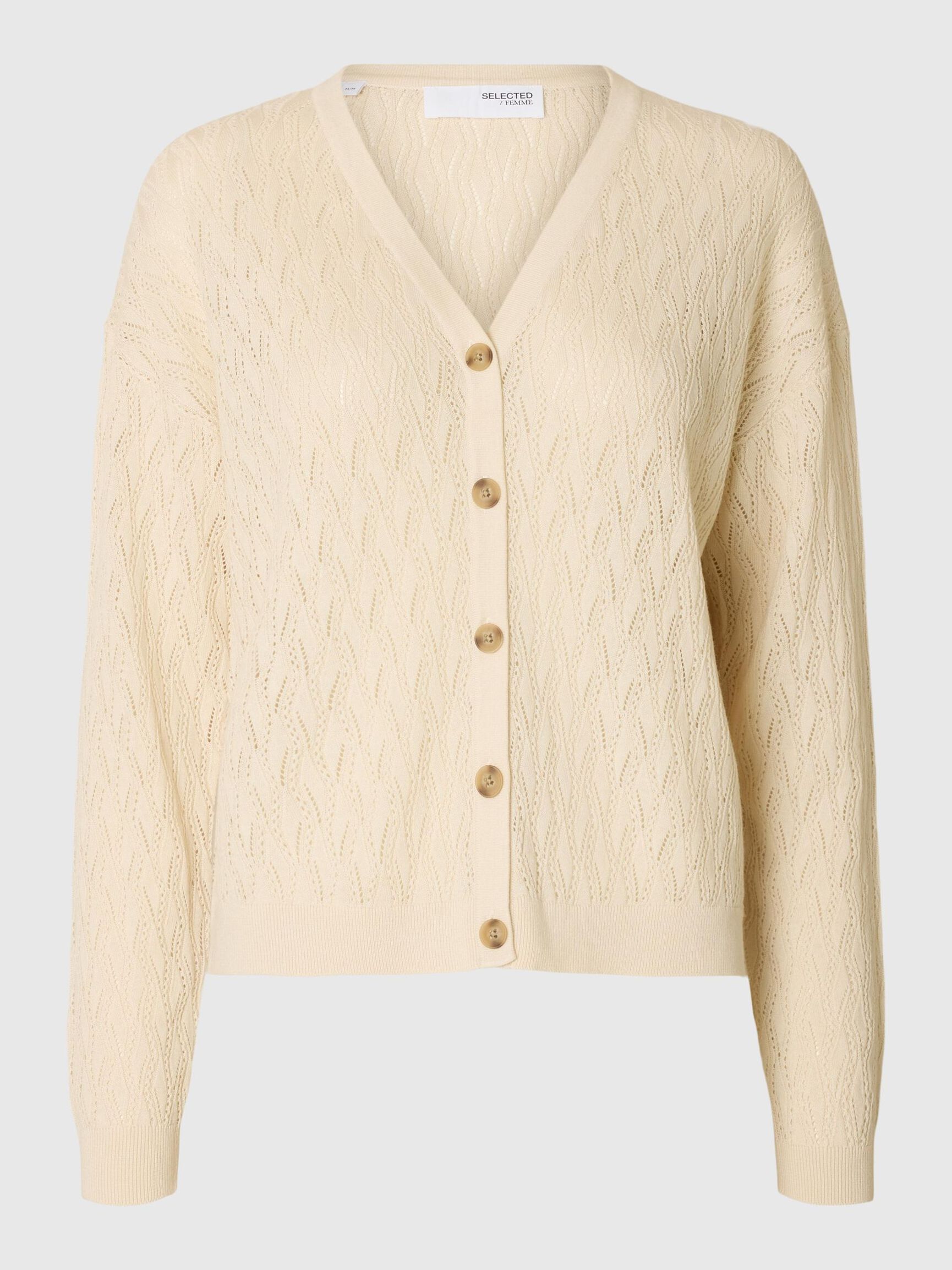STRUCTURÉ CARDIGAN, Birch, highres