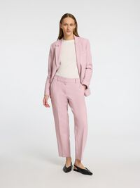 CROPPED TAPERED TROUSERS, Bleached Mauve, highres