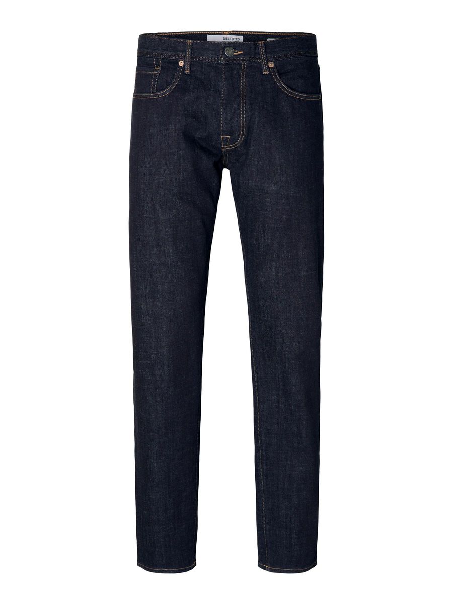 Selected DARK WASH SLIM FIT JEANS, Dark Blue Denim, highres - 16080594_DarkBlueDenim_001.jpg