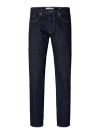 DARK WASH SLIM FIT JEANS, Dark Blue Denim, highres