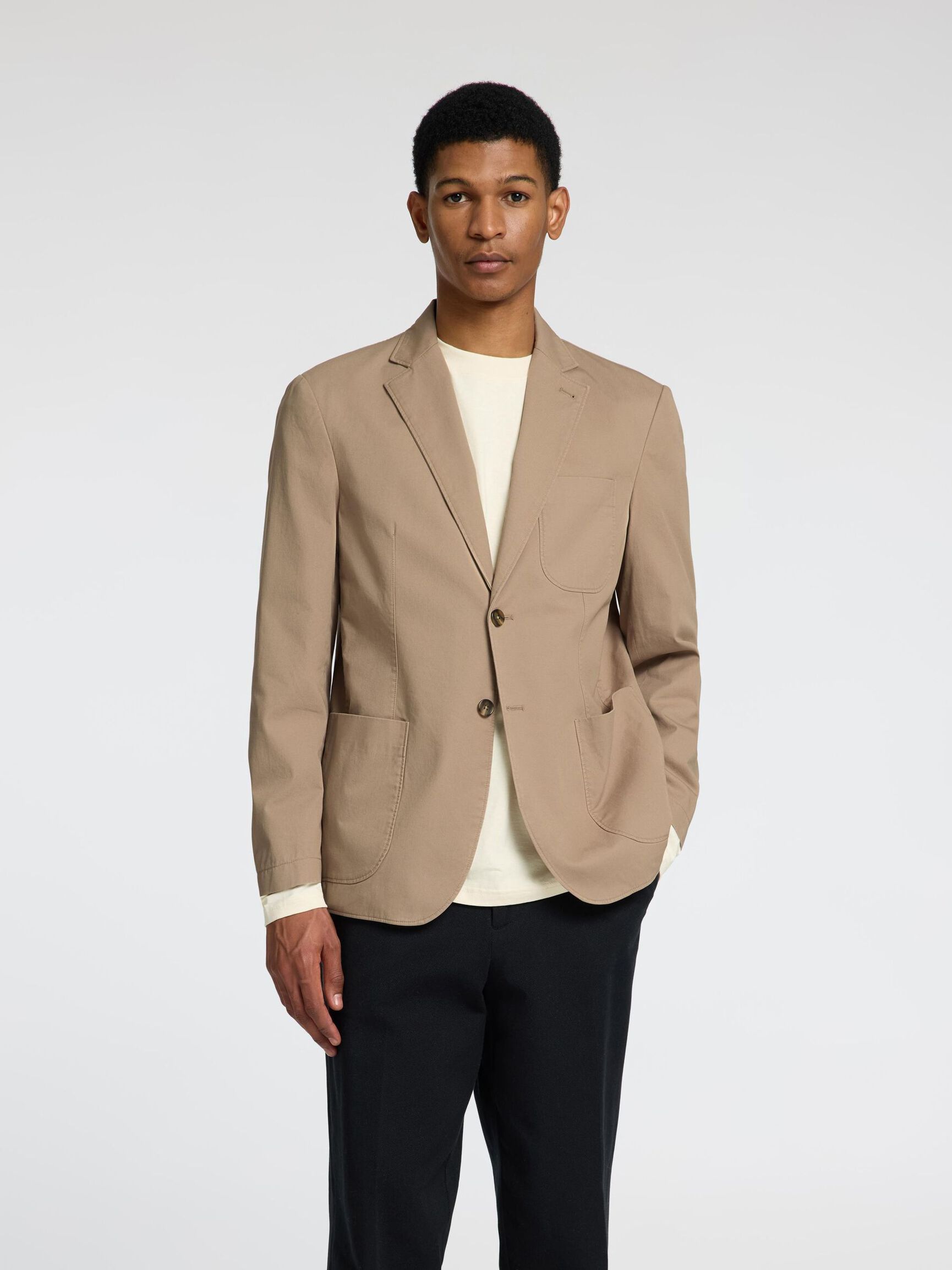 100% BAUMWOLL BLAZER, Chinchilla, highres
