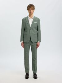 SLIM FIT SINGLE-BREASTED BLAZER, Light Green Melange, highres