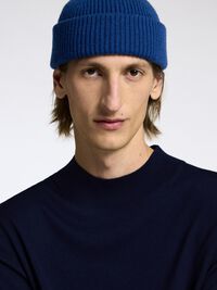 100% MERINOULL TRÖJA MED FUSKKRAGE, Navy Blazer, highres