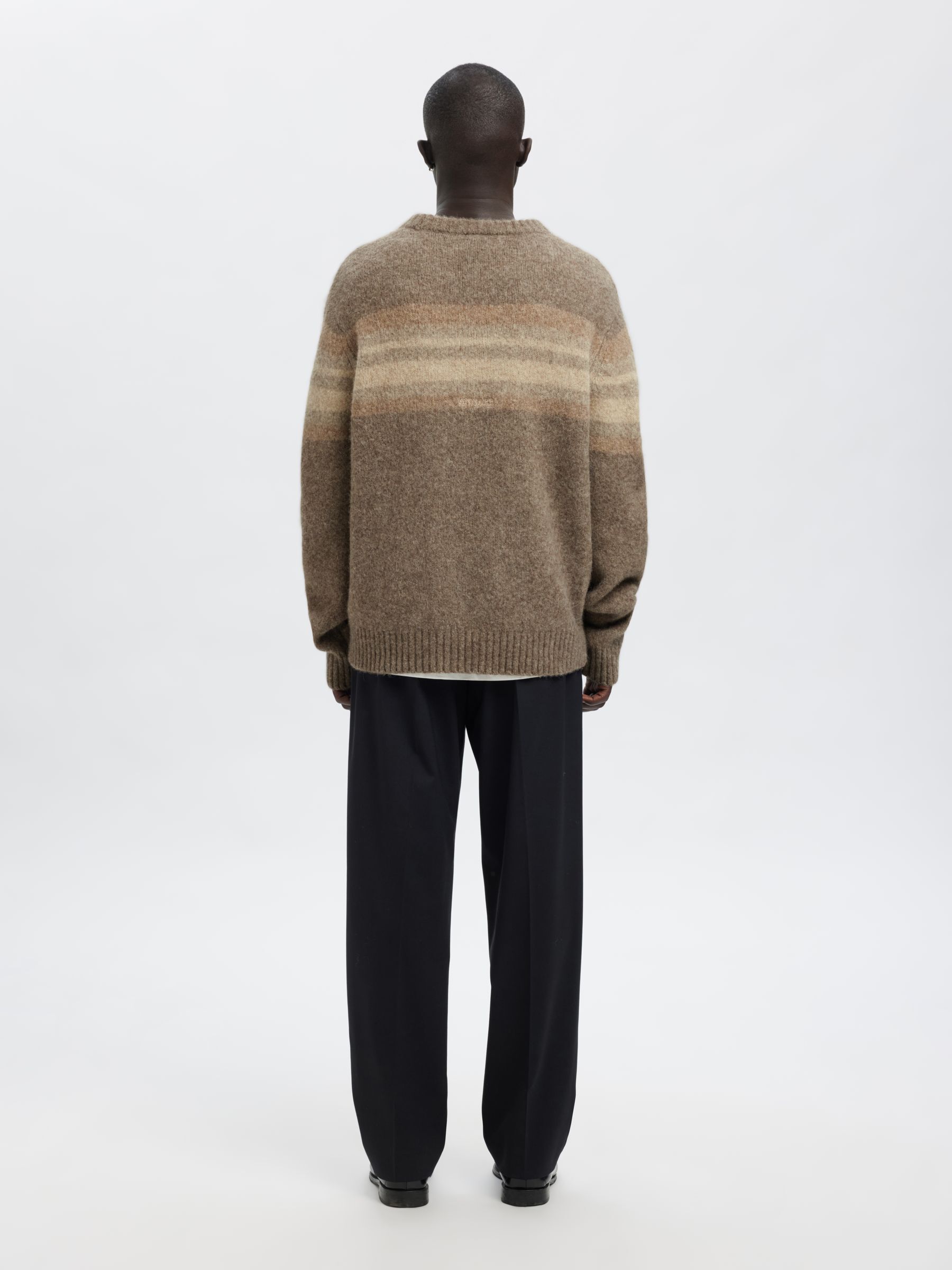 REGULAR FIT KNITTED PULLOVER, Brownie, highres