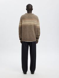 REGULAR FIT KNITTED PULLOVER, Brownie, highres