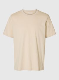BOMULLS-SLUB T-SHIRT, Oatmeal, highres