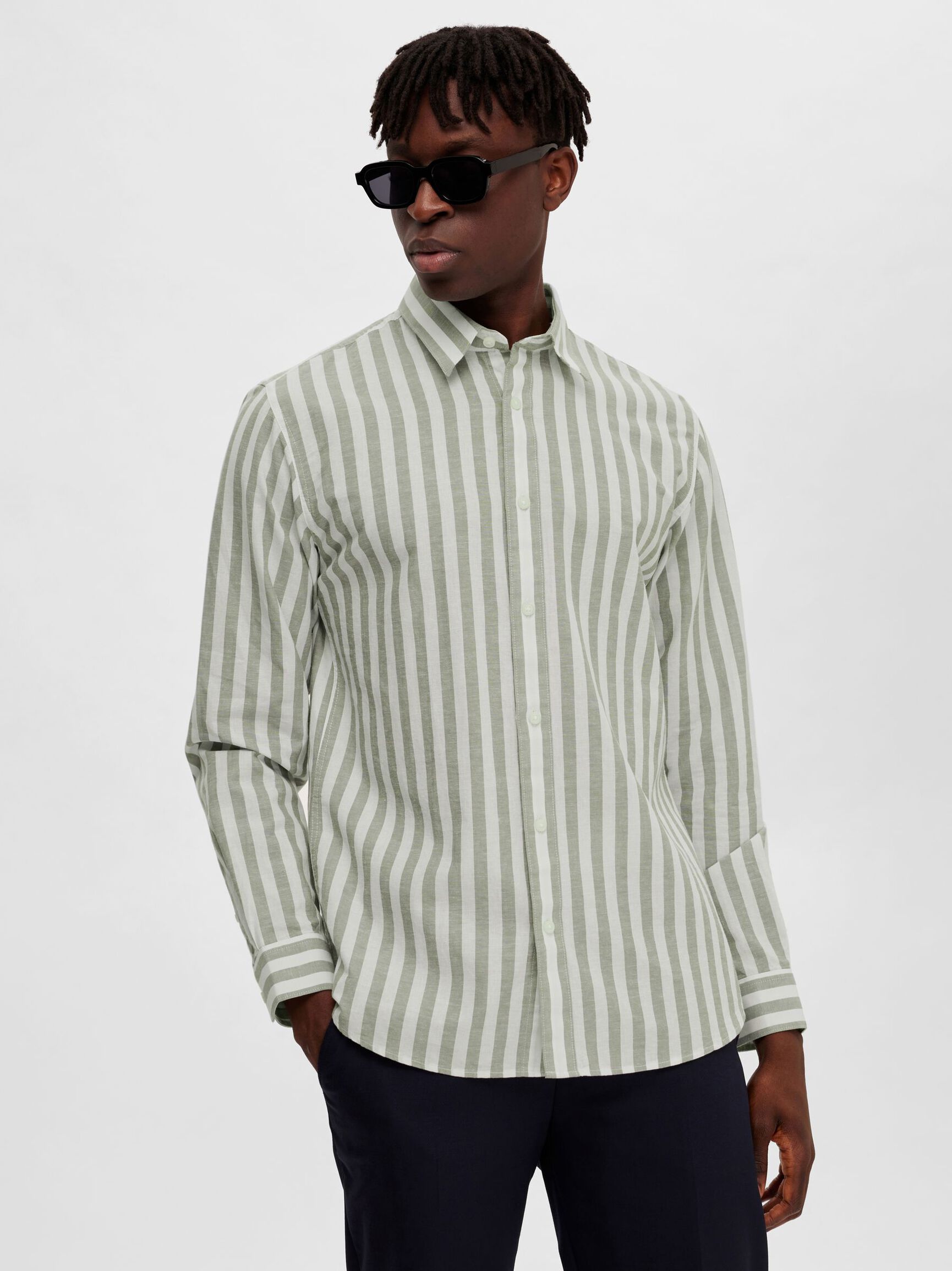 SLIM FIT SHIRT, Desert Sage, highres