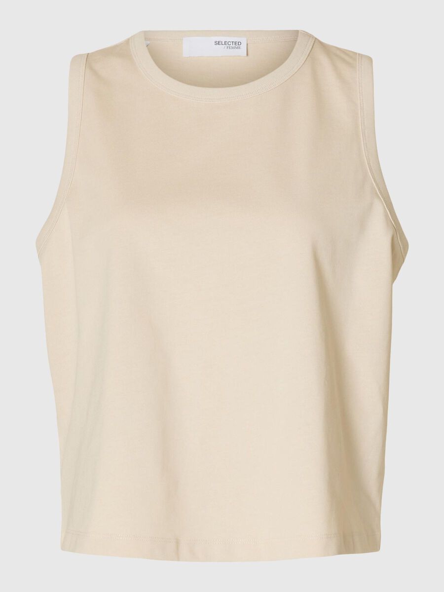 Selected 100% BAUMWOLL TANKTOP, Birch, highres - 16096484_Birch_001.jpg