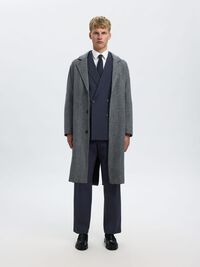 RELAXED FIT DOUBLE-BREASTED BLAZER, Dark Navy, highres