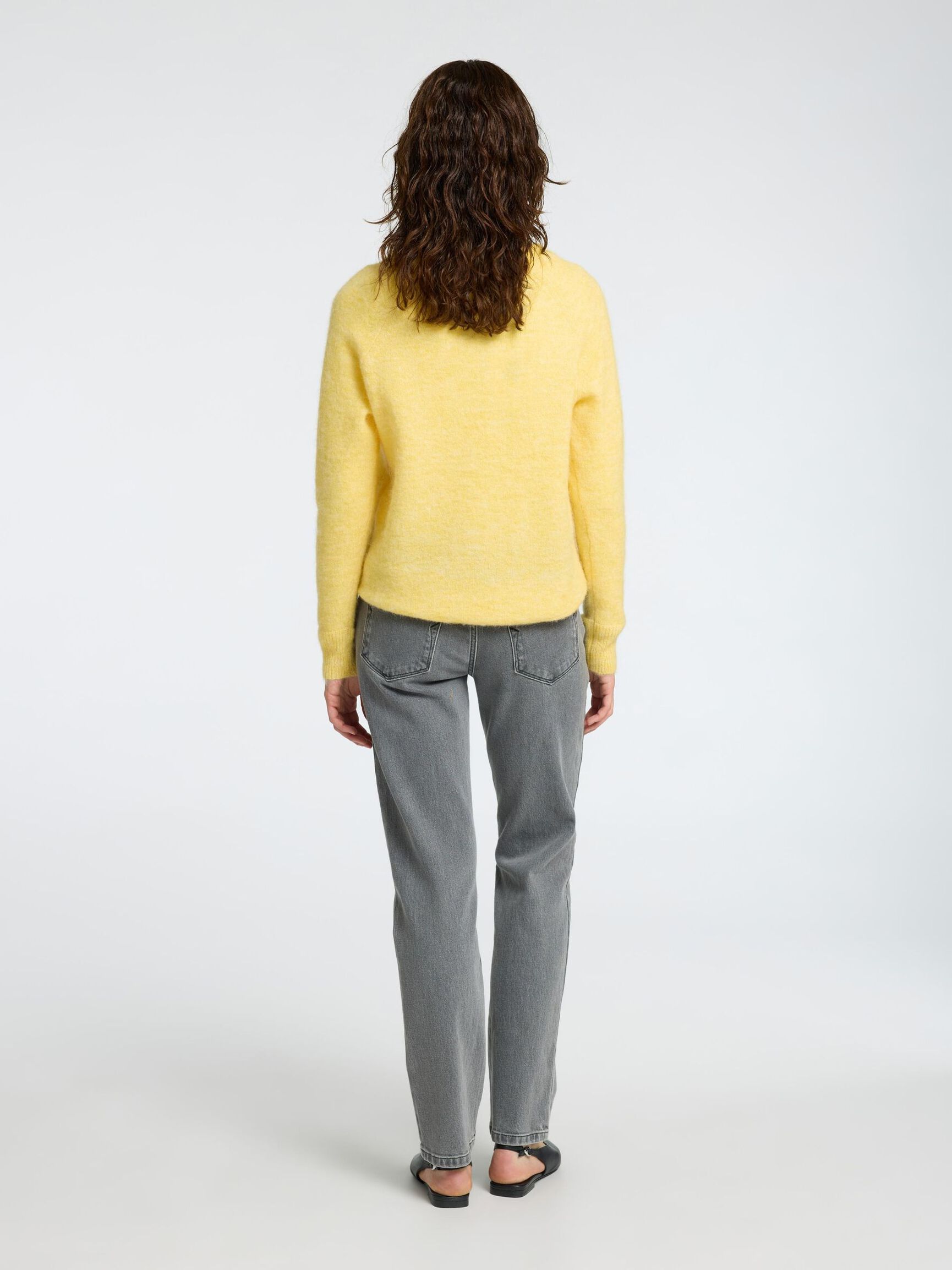 LONG-SLEEVED KNITTED JUMPER, Sundress, highres