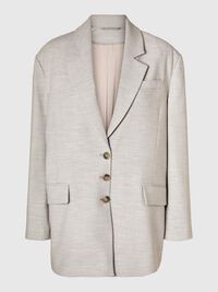 VISKOSEMIX OVERSIZED BLAZER, Dove, highres