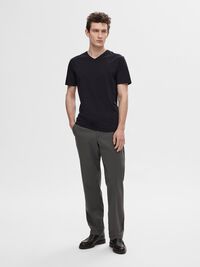 V-NECK T-SHIRT, Black, highres