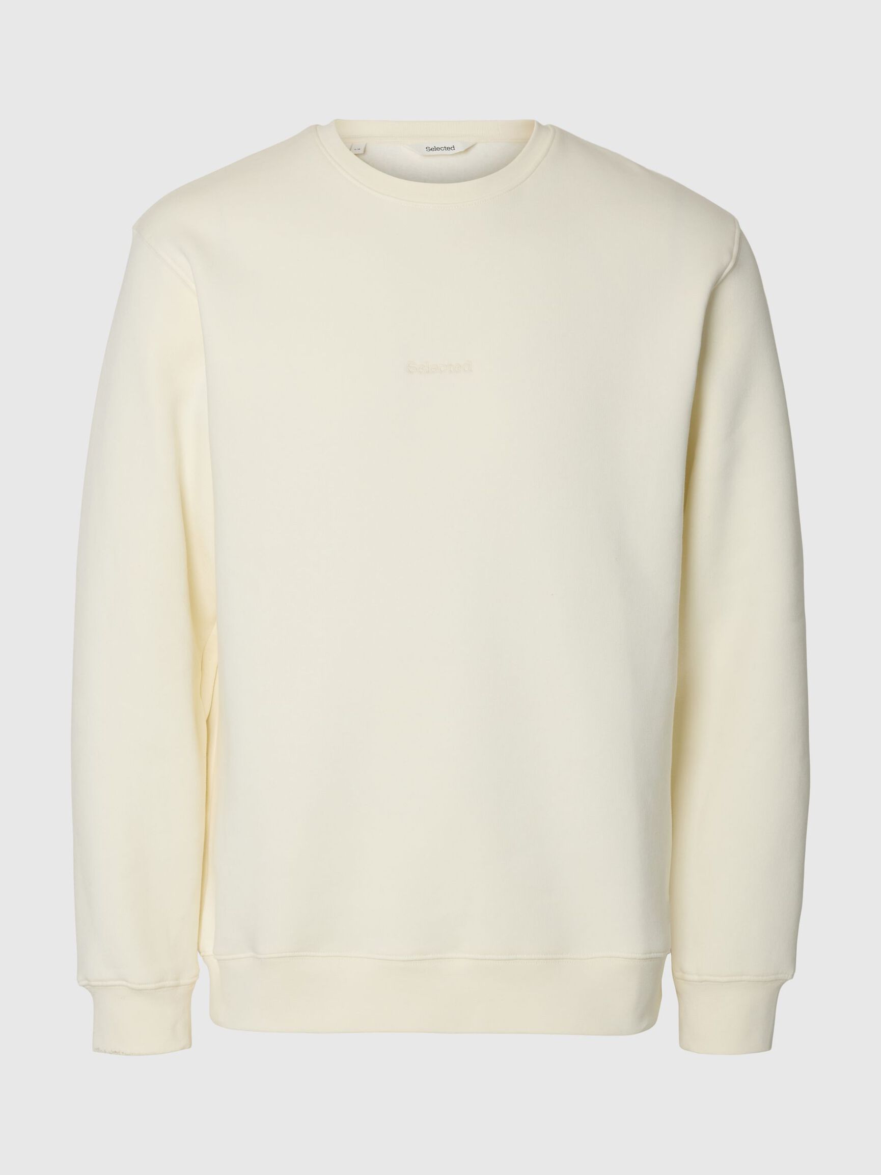 EMBROIDERED SWEATSHIRT, Egret, highres