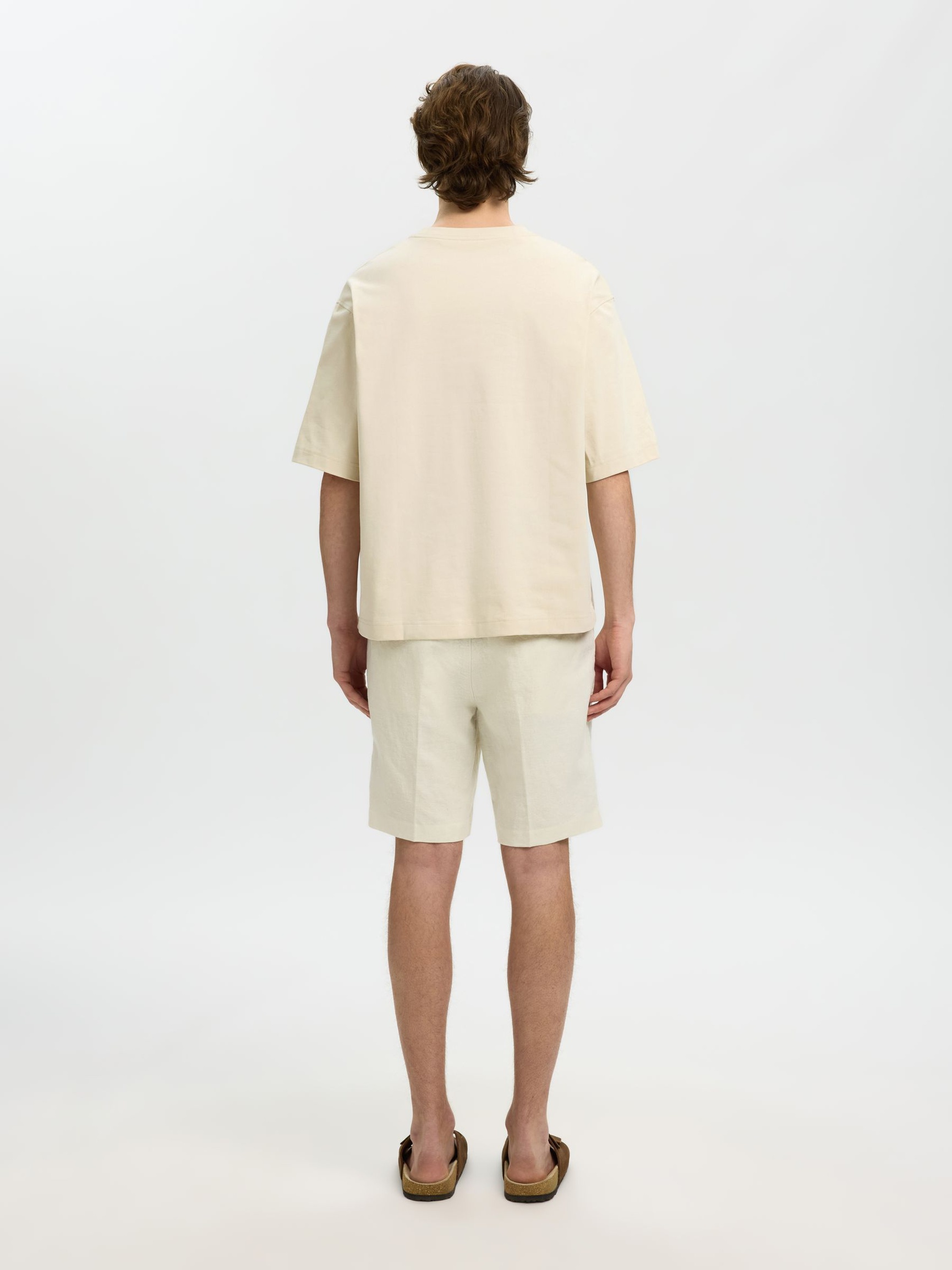 PRINTED COTTON T-SHIRT, Birch, highres