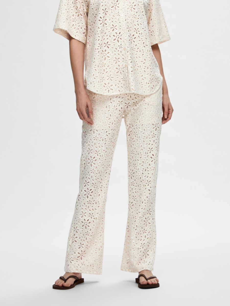 Selected LACE TROUSERS, Sandshell, highres - 16093172_Sandshell_003.jpg